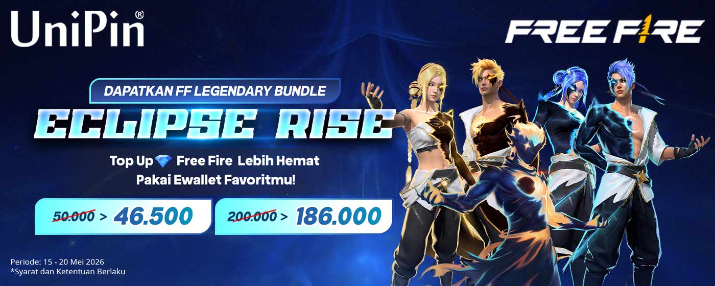 Miliki Eclipse Rise Bundle Free Fire! Diskon 15Rb Pakai Ewallet!